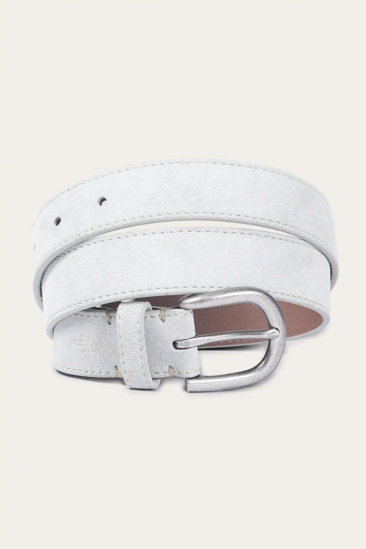 30mm Suede Belt W/ Contrast Stitching