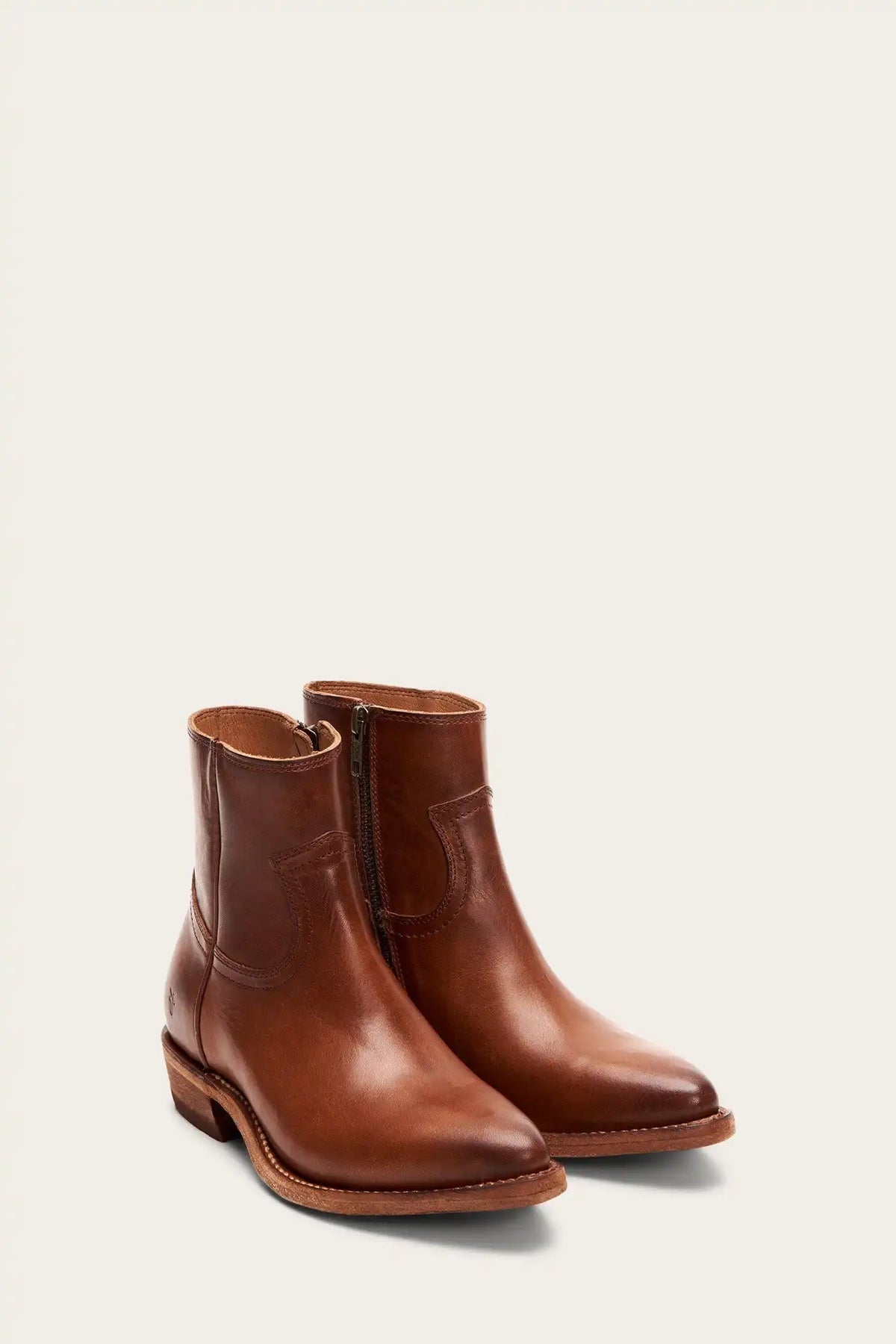 Billy Inside Zip Bootie - Caramel / 7.5 - Pre-Loved