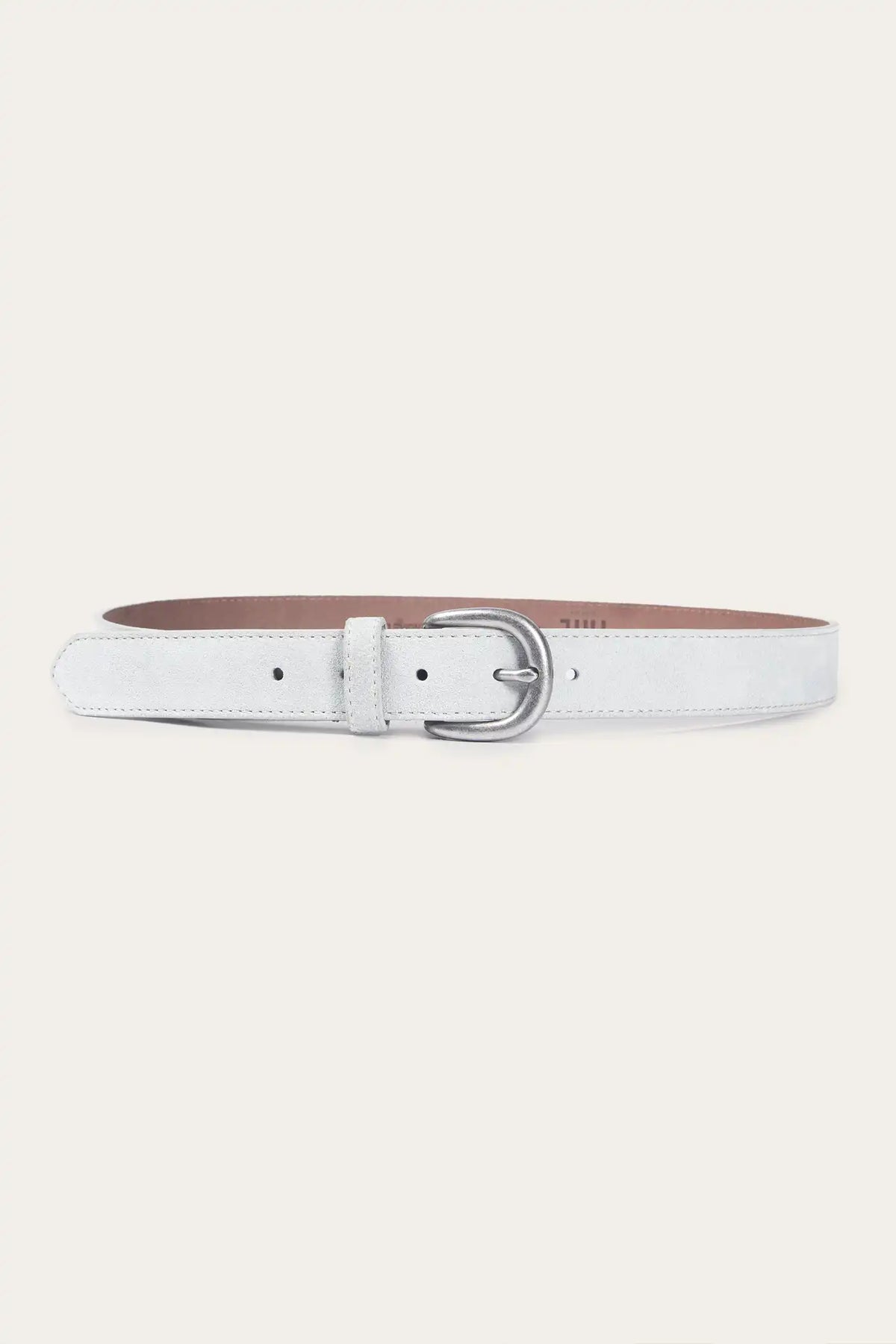 30mm Suede Belt W/ Contrast Stitching